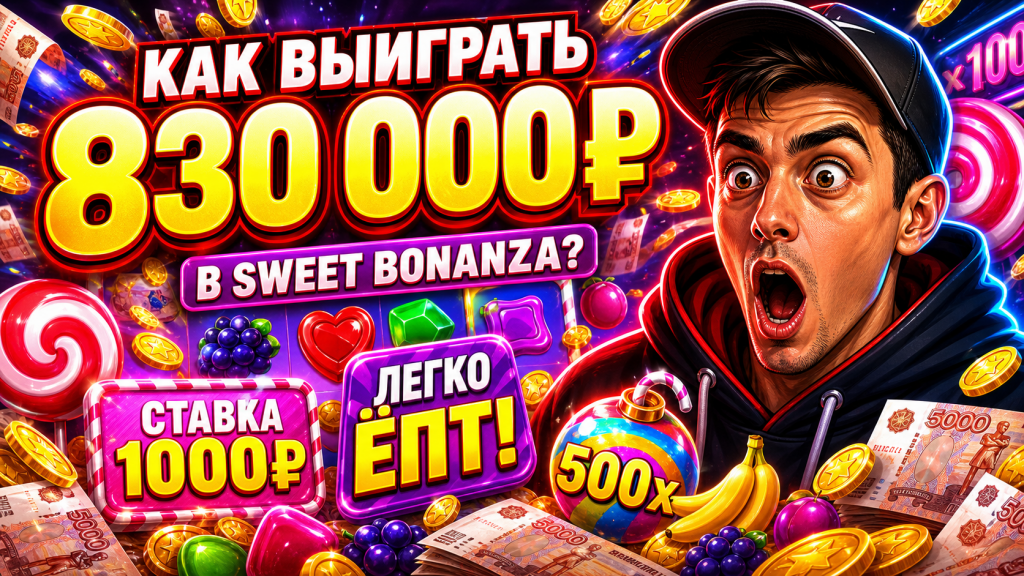 Занес 830 000 в Sweet Bonanza